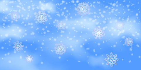 Snowflakes, snowfall.