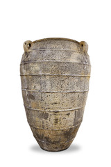 Antique vases or old vases that are isolated on a white background that separates objects. There are Clipping Paths for the designs and decoration 
