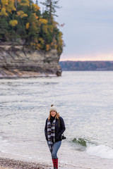 explore pictured rocks in upper penninsula Michigan in Autumn