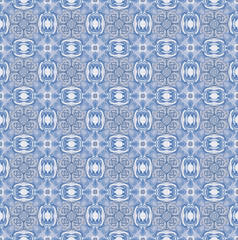 Pattern mandala kaleidoscope Abstract geometric colorful seamless background . Cross repeated squares and blocks background.