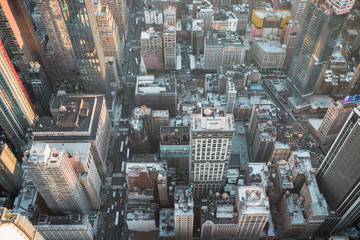 Vue Aérienne des rues animées de New York