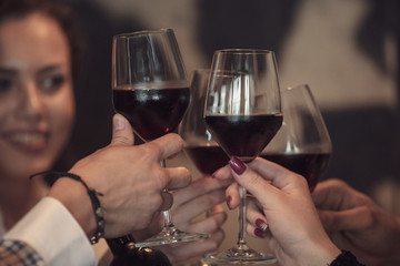 People Drink wine enjoy to night, Business People Party Celebration Success Concept