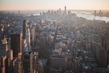 Fototapeta na wymiar Vue sur la pointe de Manhattan