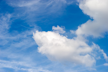Beautiful sky and clouds in winter