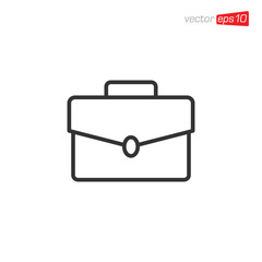 Suitcase or Briefcase Icon Design Vector