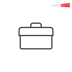 Suitcase or Briefcase Icon Design Vector