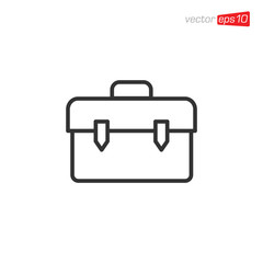 Suitcase or Briefcase Icon Design Vector