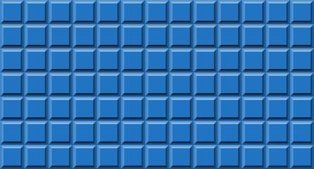 Background formed by squares in blue color.