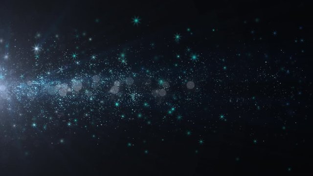 Abstract blue glitter sparkles texture animation on dark background. 4k footage.