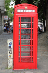 Red Telephone Booth in Vienna