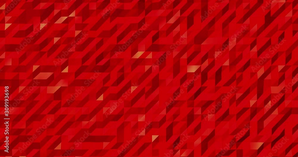 Poster abstract red 3d geometric pattern. mosaic metall background for business presentation.