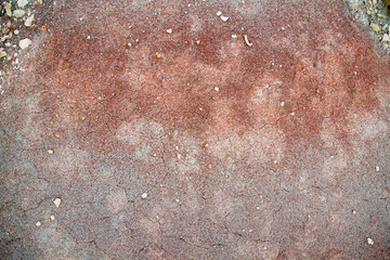 Red and green clay soil