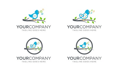 Creative bird for logo design vector on white background