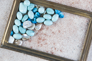 Antique brass picture frame