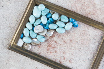 Antique brass picture frame