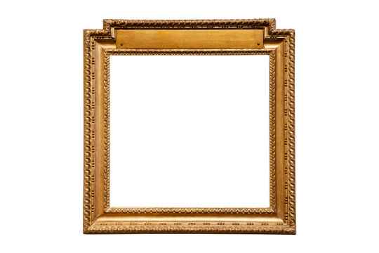 vintage wood picture round frame