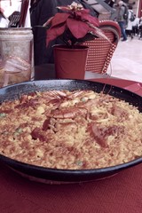 Rice with seafood, typical seafood cuisine of Andalusia