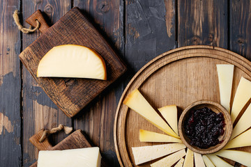 variation of hard and semi-hard cheese