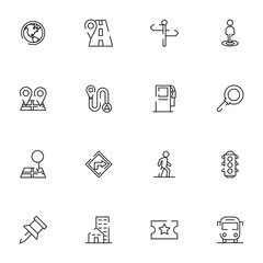 Fototapeta premium bundle of maps and navigation icons