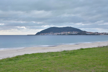 Langosteira beach, on the Galician Atlantic coast, Finisterre, Spain. This beach is one of the last stages for pilgrims of the Jacobian way.