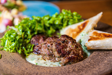 Delicious Provencal and semolina meatballs