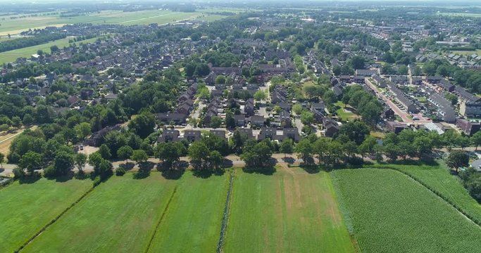 Dutch Village Called Gorredijk, Friesland, Netherlands / Holland &ndash; 4K Drone Footage