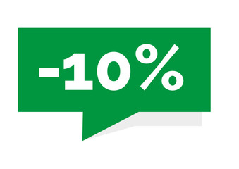 Rabatt Aktion -10% Sprechblase