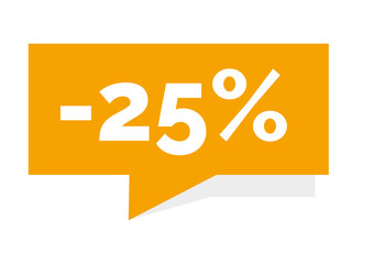 Rabatt Aktion -25% Sprechblase