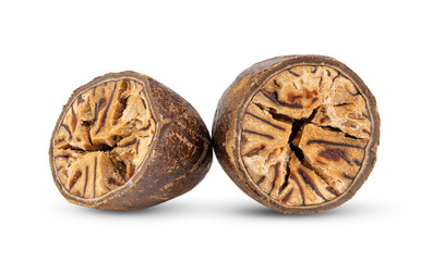 Nutmeg isolated on white