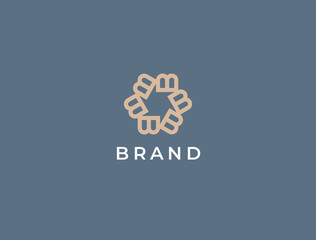 Letter B logo template. Star typography pattern logo. Unique modern creative elegant logotype. Vector icon.
