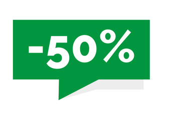 Rabatt Aktion -50% Sprechblase