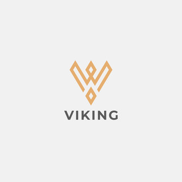 Letter V logo template. Unique modern creative elegant logotype. Vector icon.