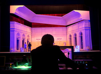 theater, view from the hall to the stage.