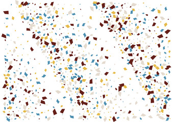 Festive color rectangle confetti background. Abstract frame confetti texture for holiday, postcard, poster, website, carnivals, birthday and children's parties. Cover confetti mock-up. Wedding card