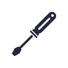 screwdriver mechanic tool flat icon