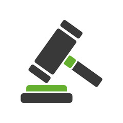 justice hammer tool isolated icon