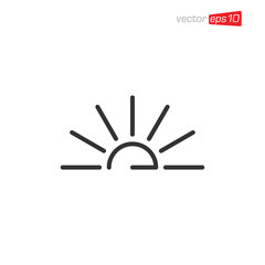 Sun Icon Design Vector Template