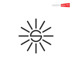 Obraz premium Sun Icon Design Vector Template