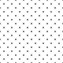Behang zwart-wit naadloos patroon met kruis © sunattakit