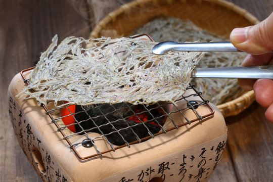 Tatami iwashi is a Japanese food made from baby sardines.