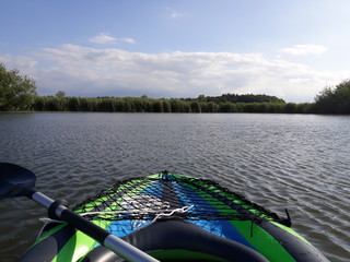 Kayak on a calm lake