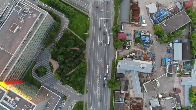 Flying on a multi-lane road