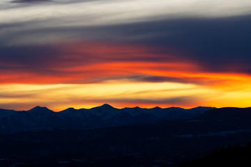 Winter Sunset on the Sangre de Cristo Mountains