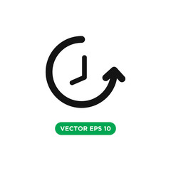 time clock vector icon concept design template