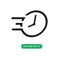 time clock vector icon concept design template