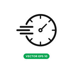 time clock vector icon concept design template