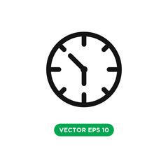 time clock vector icon concept design template