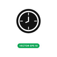 time clock vector icon concept design template