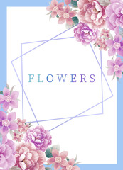 Watercolor flowers illustration