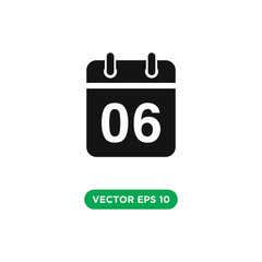 calendar vector icon template design concept on white background
